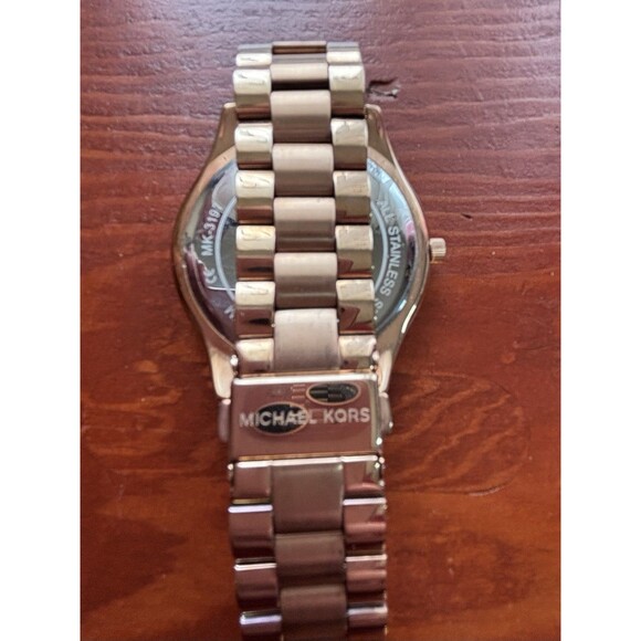 Michael Kors Runway MK3197 Rose Gold Tone 3 Hand Watch New Battery Slim main image 8